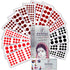 PERPAA Velvet Kumkum Bindi Pack – Traditional Red Bindis in 16 Flaps (Sizes 1 to 12)
