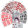 PERPAA Velvet Kumkum Bindi Pack – Traditional Red Bindis in 16 Flaps (Sizes 1 to 12)