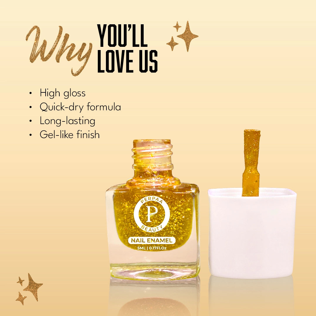 Glitter Nail Paint- Pack of 3