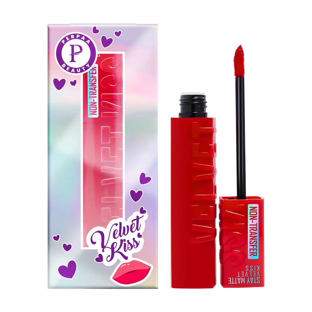Velvet Kiss Matte Liquid Lipstick- Matte Red