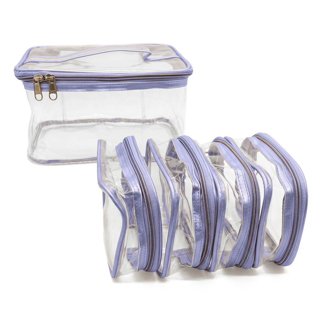 Transparent Makeup Organizer Bag (Set of 5)