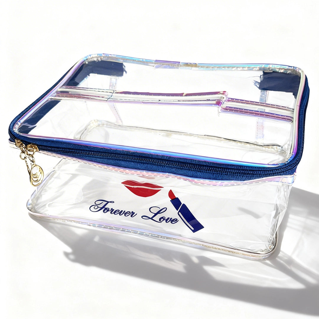 Transparent PVC Makeup Pouch with Handle