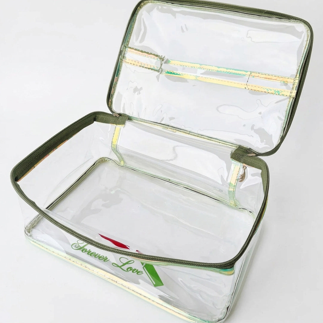 Transparent PVC Makeup Pouch with Handle