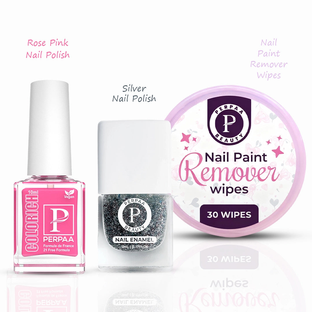 All-in-One Makeup Combo with Bag, Kajal, Nail Paints & Mini Lipsticks