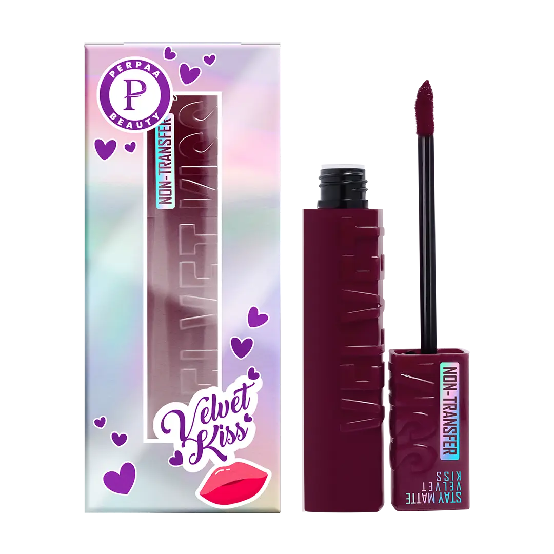 Velvet Kiss Matte Liquid Lipstick- Maroon