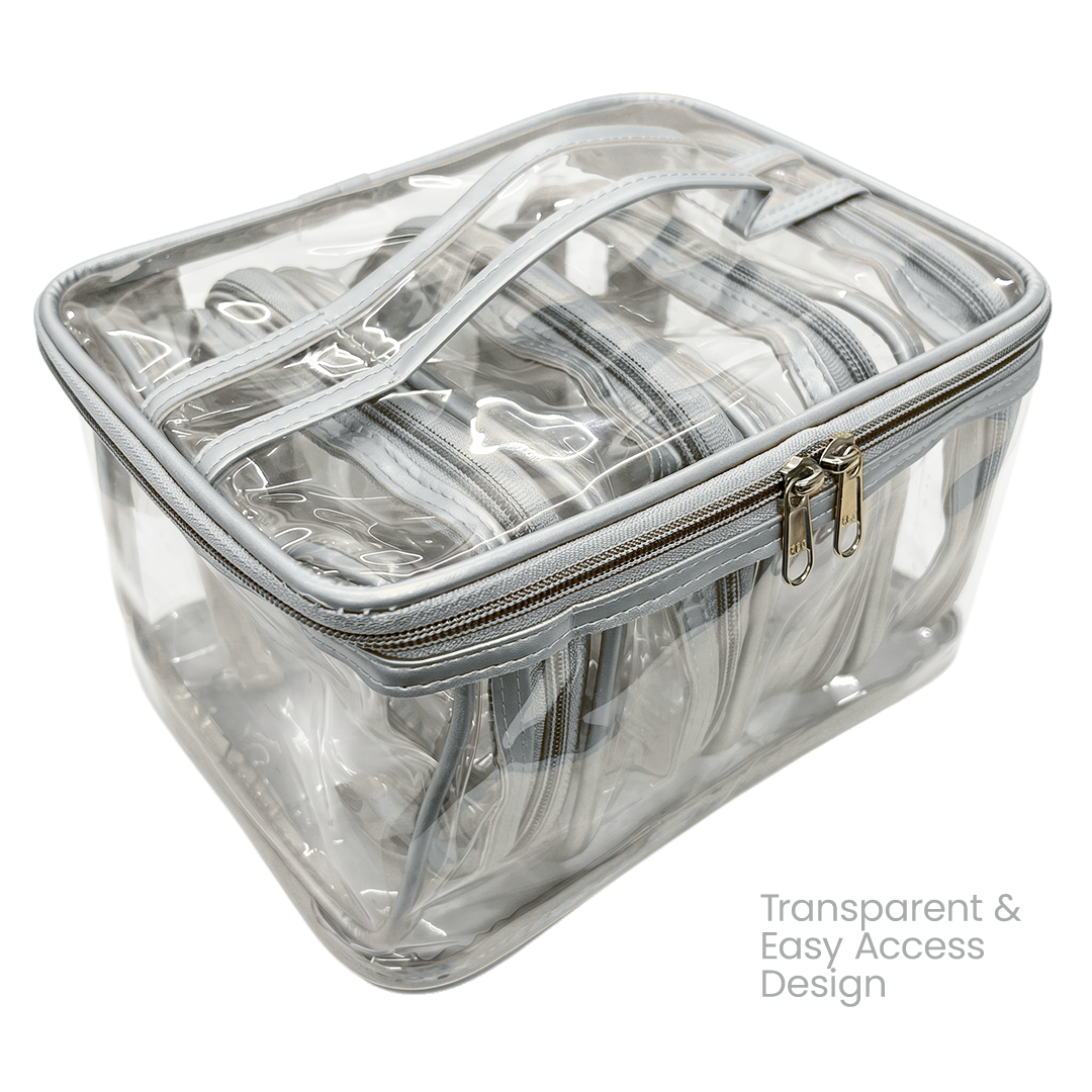 Transparent Makeup Organizer Bag (Set of 5)