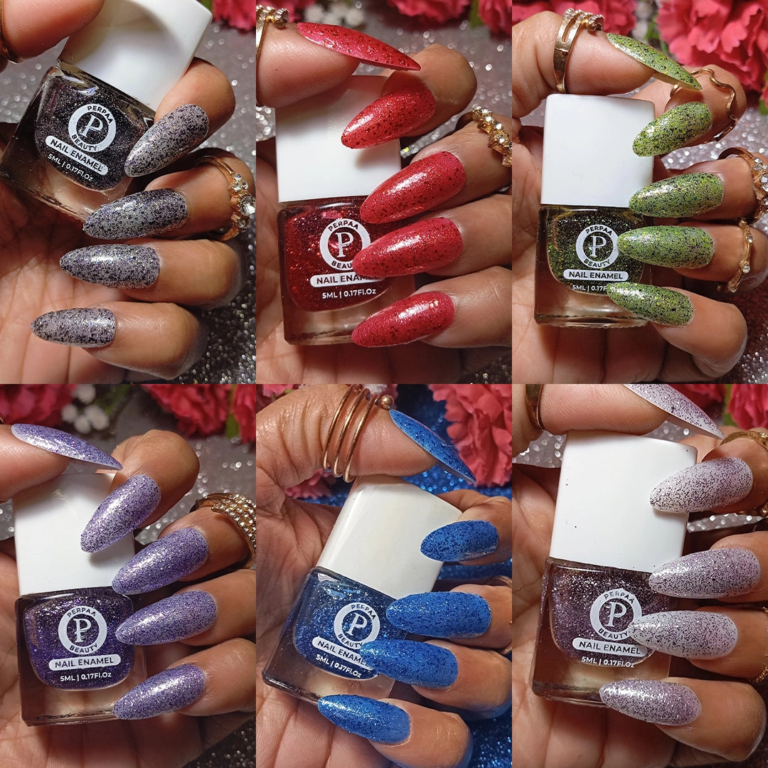 Glitter Nail Paint- Pack of 12