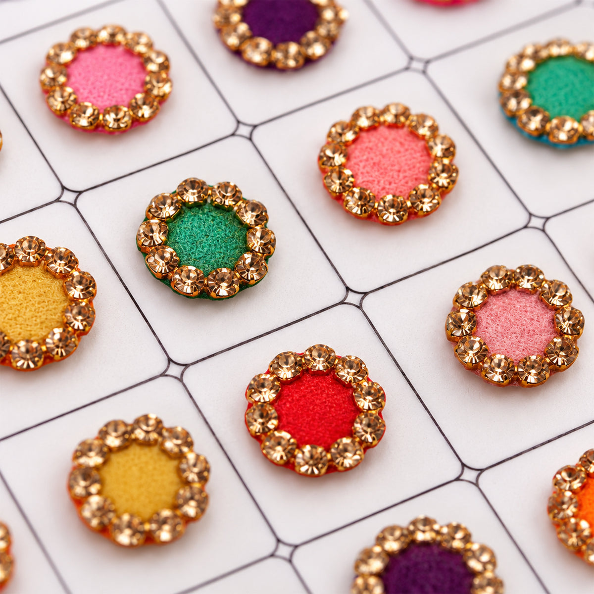 The Bindi Book | Pastel Colors Stone Border