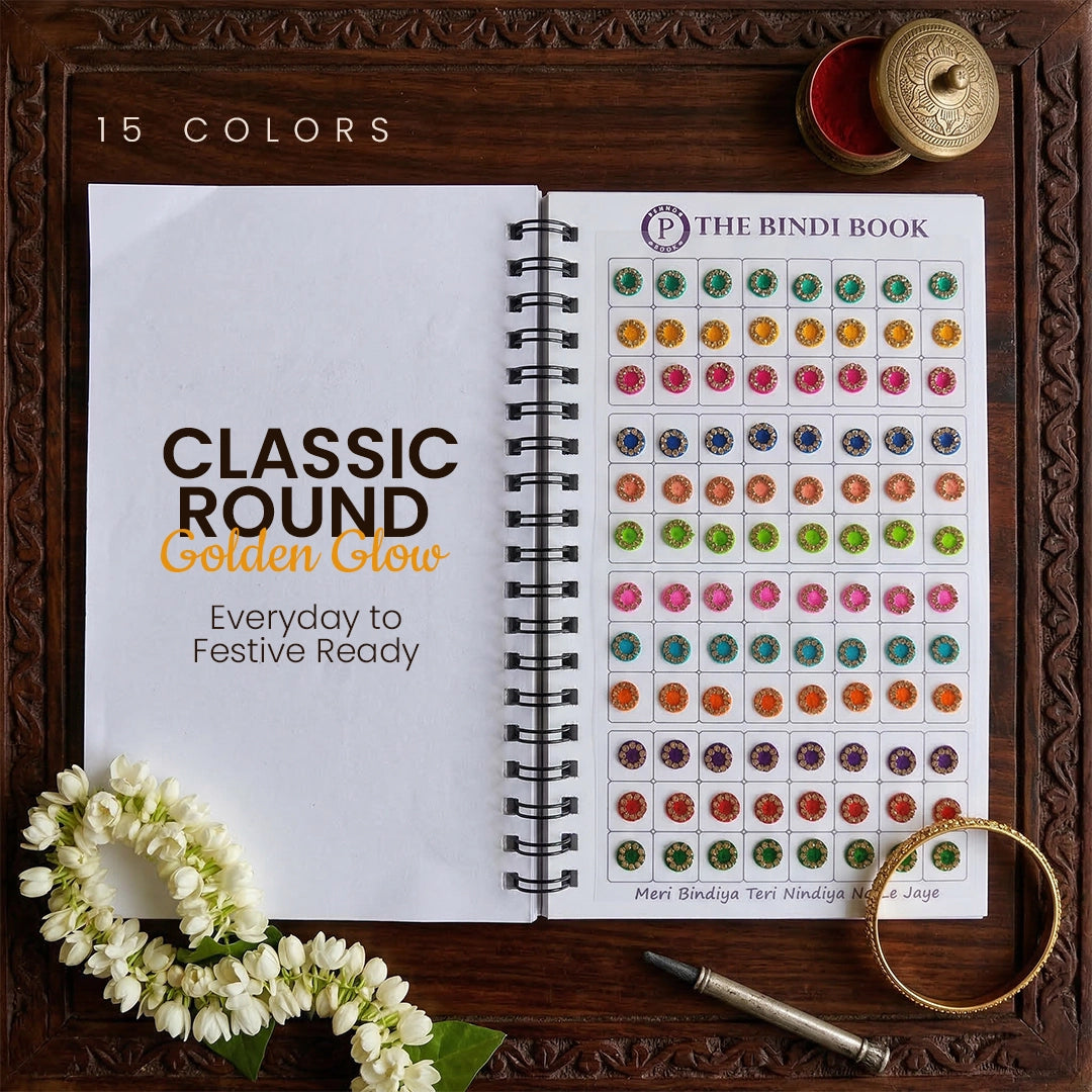 THE BINDI BOOK | Multicolor Round Stone Border Edition