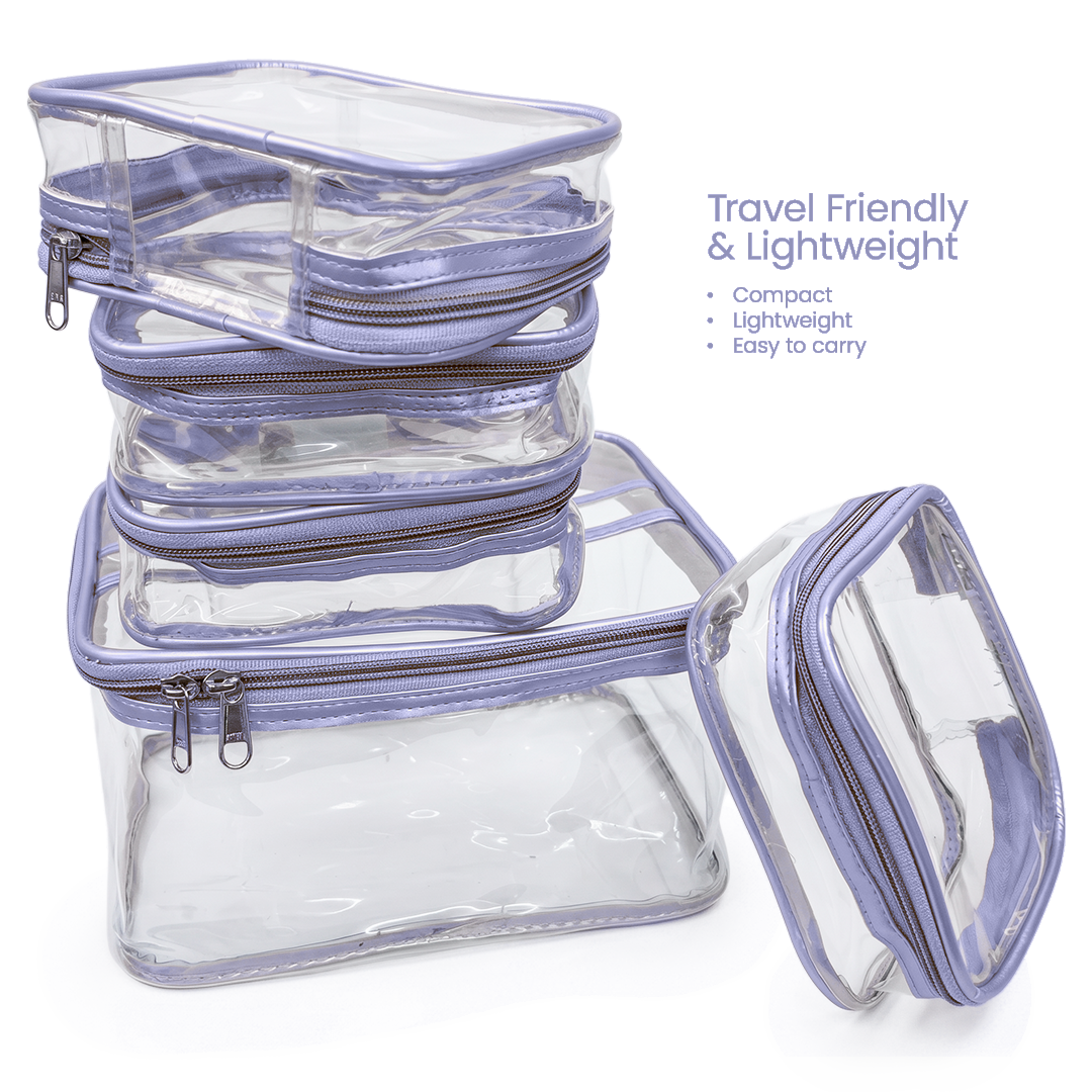 Transparent Makeup Organizer Bag (Set of 5)