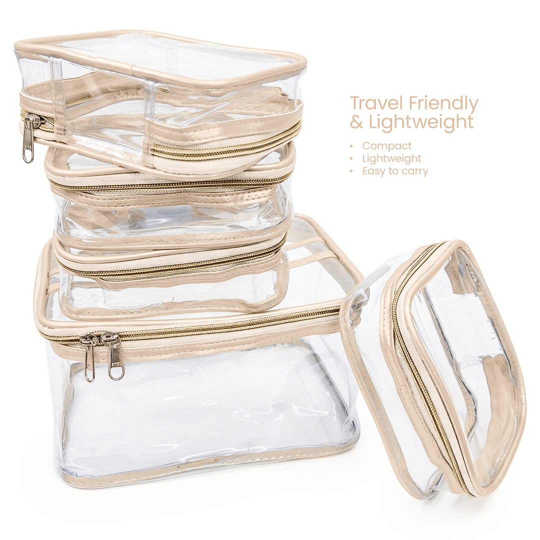 Transparent Makeup Organizer Bag (Set of 5)