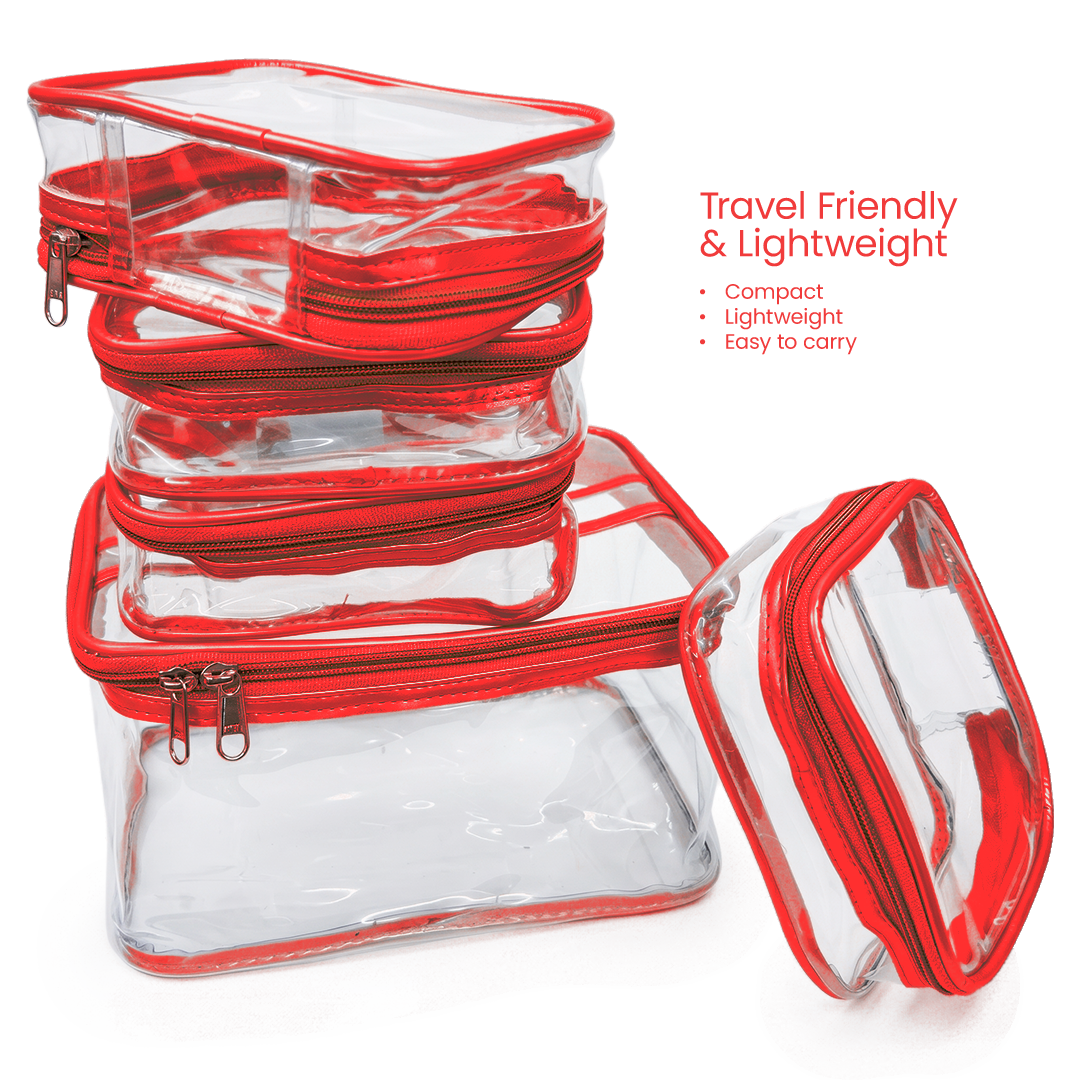 Transparent Makeup Organizer Bag (Set of 5)