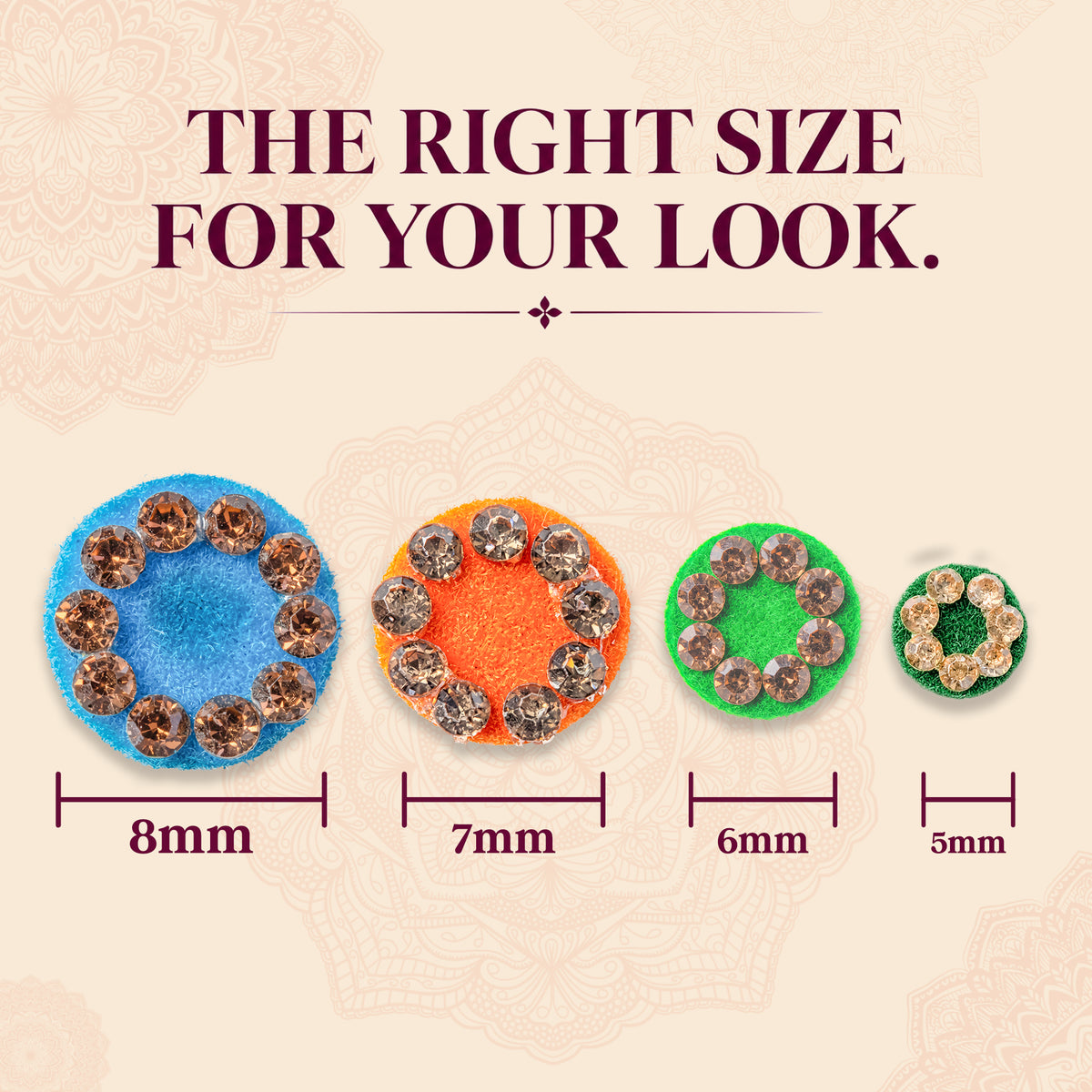 The Bindi Book | Pastel Colors Stone Border