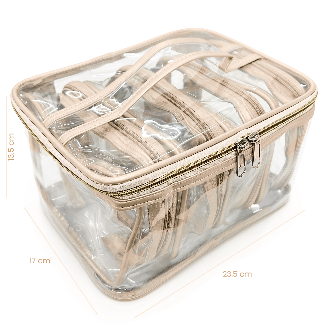 Transparent Makeup Organizer Bag (Set of 5)