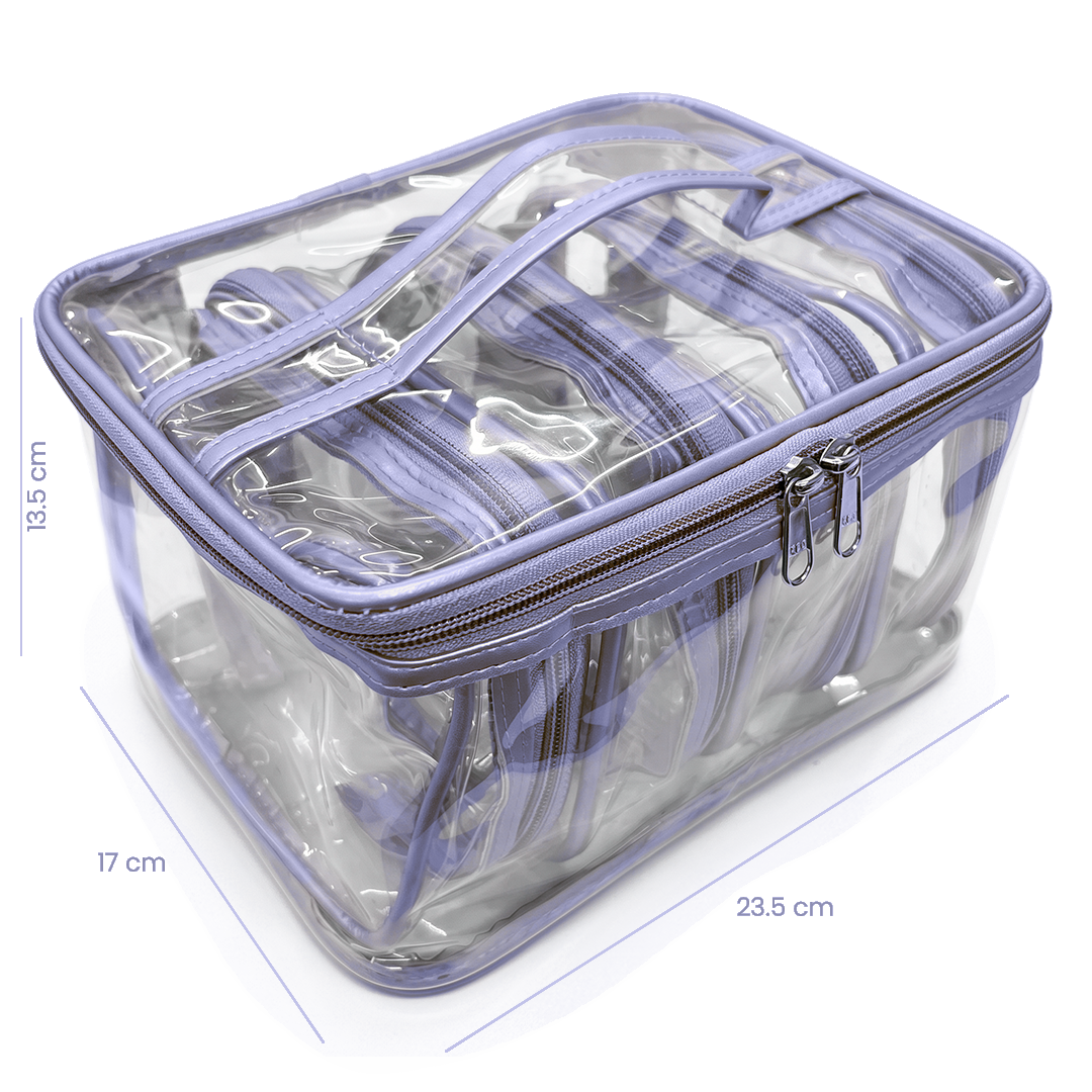 Transparent Makeup Organizer Bag (Set of 5)