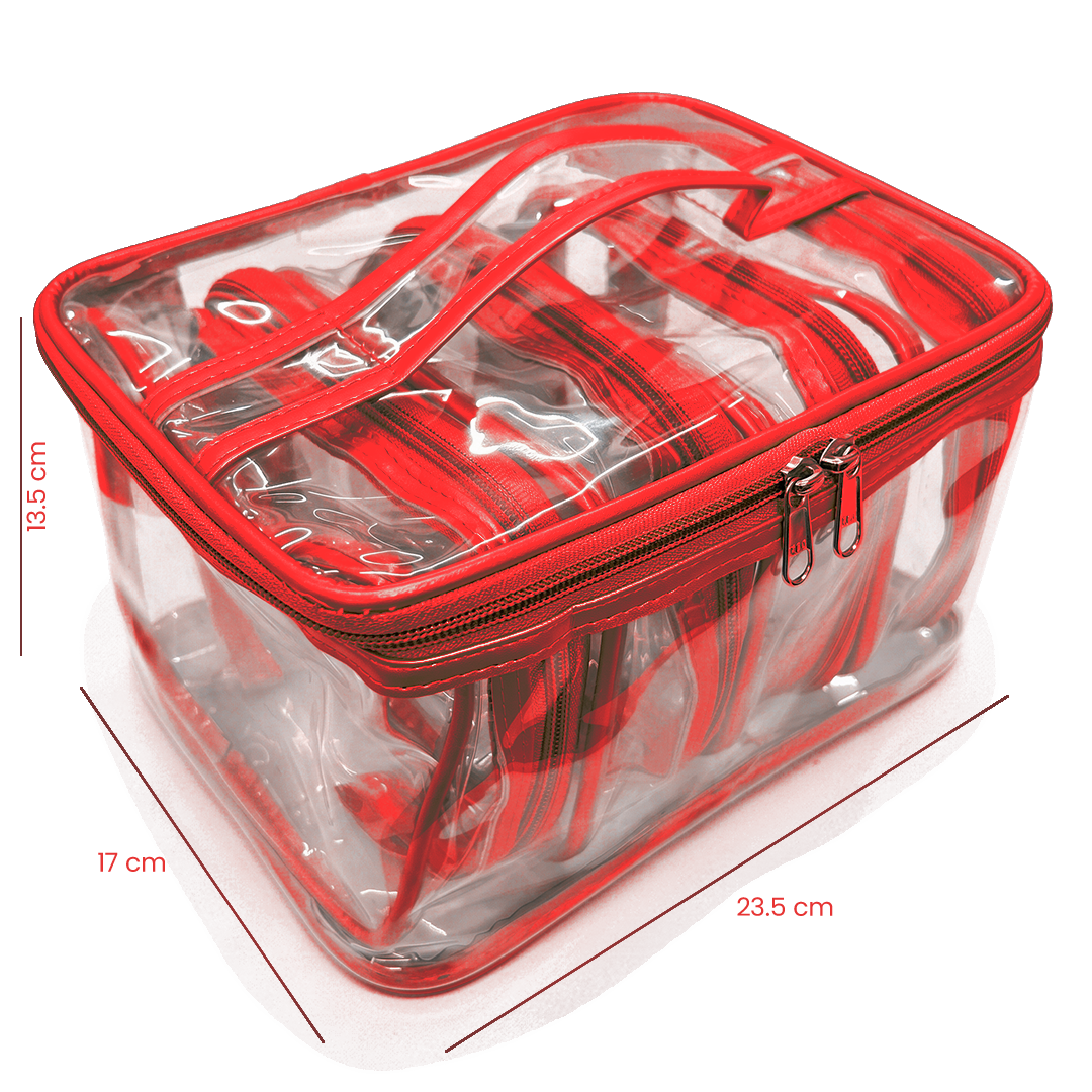 Transparent Makeup Organizer Bag (Set of 5)