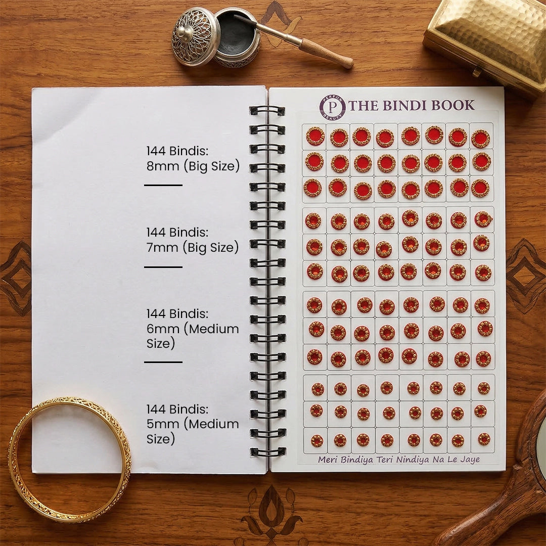 THE BINDI BOOK | Multicolor Round Stone Border Edition