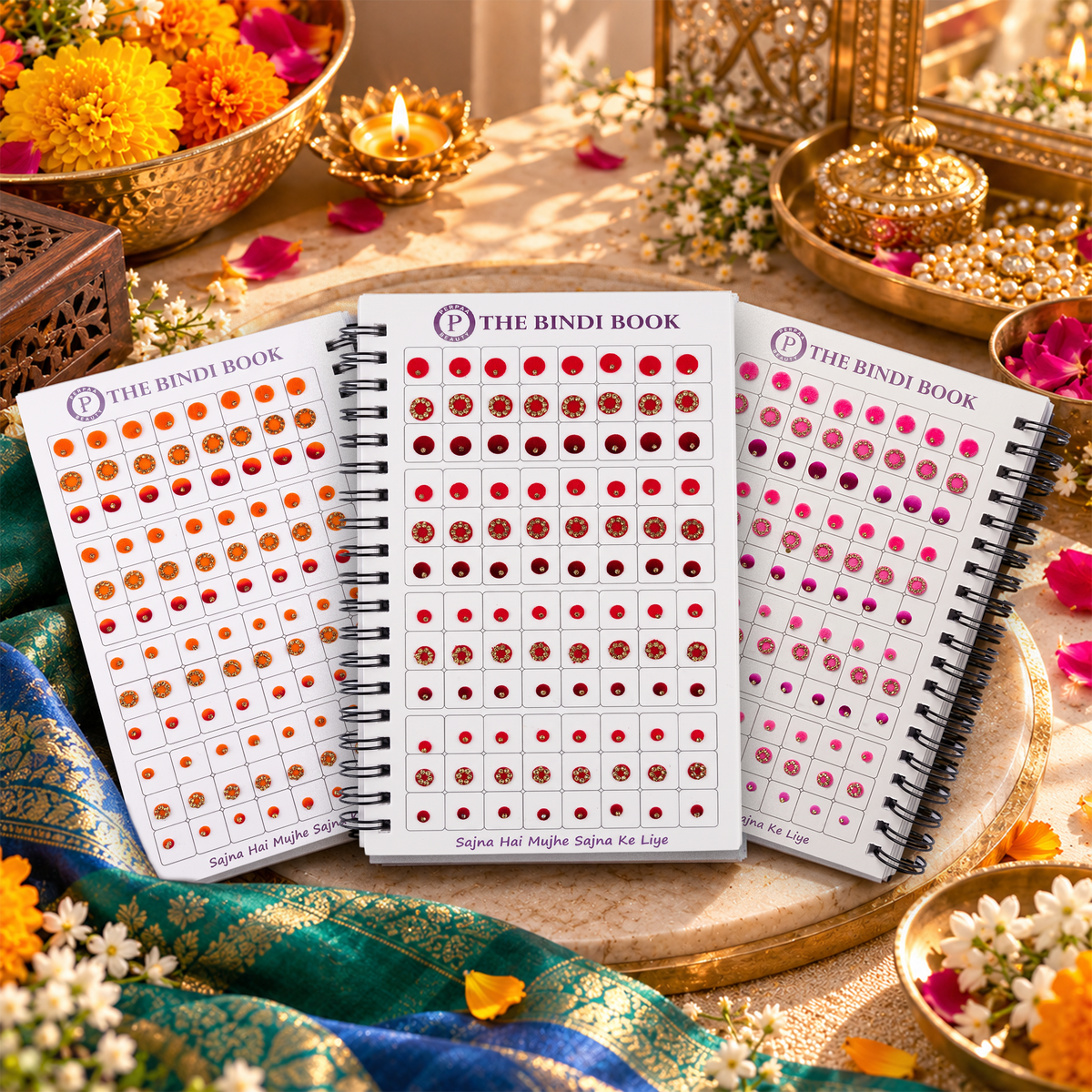 The Bindi Book | Velvet Classic Trio Edition (SB & PVT) Small Size