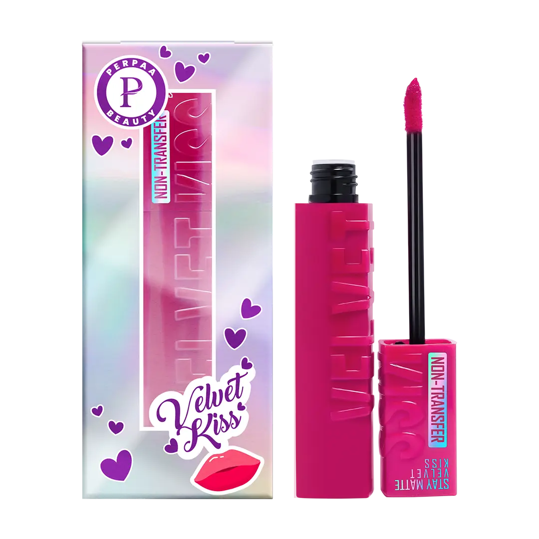 Velvet Kiss Matte Liquid Lipstick- Dark Pink