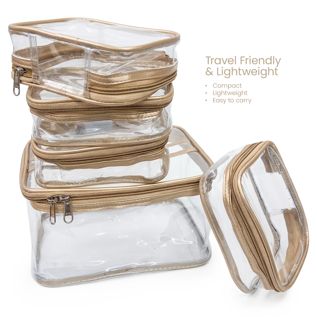Transparent Makeup Organizer Bag (Set of 5)
