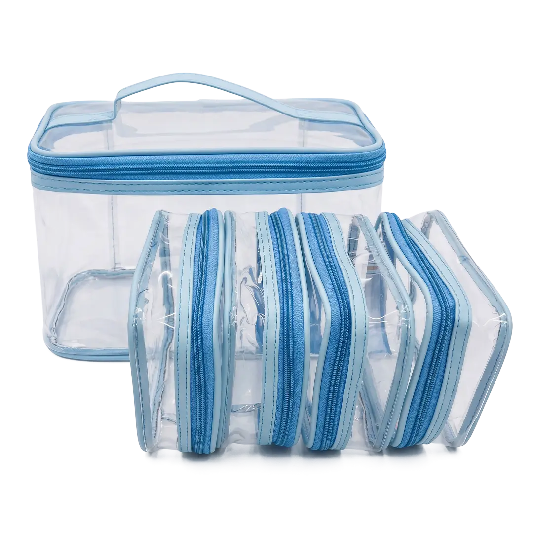 Transparent Makeup Organizer Bag (Set of 5)