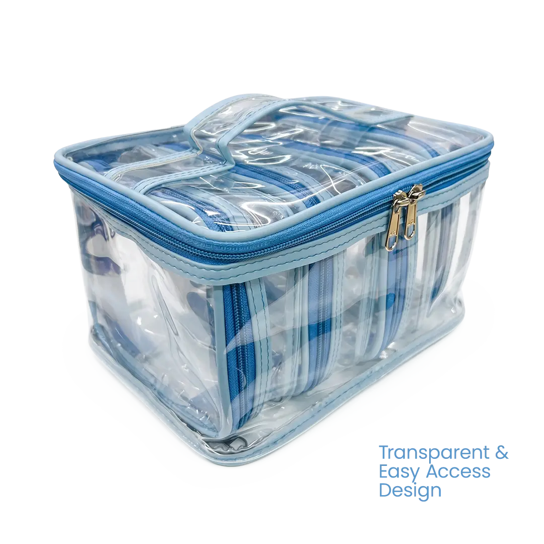 Transparent Makeup Organizer Bag (Set of 5)