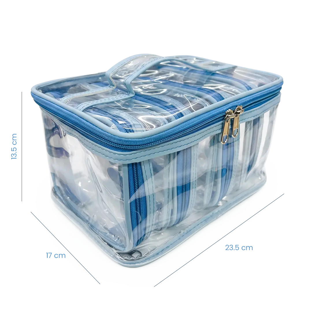 Transparent Makeup Organizer Bag (Set of 5)