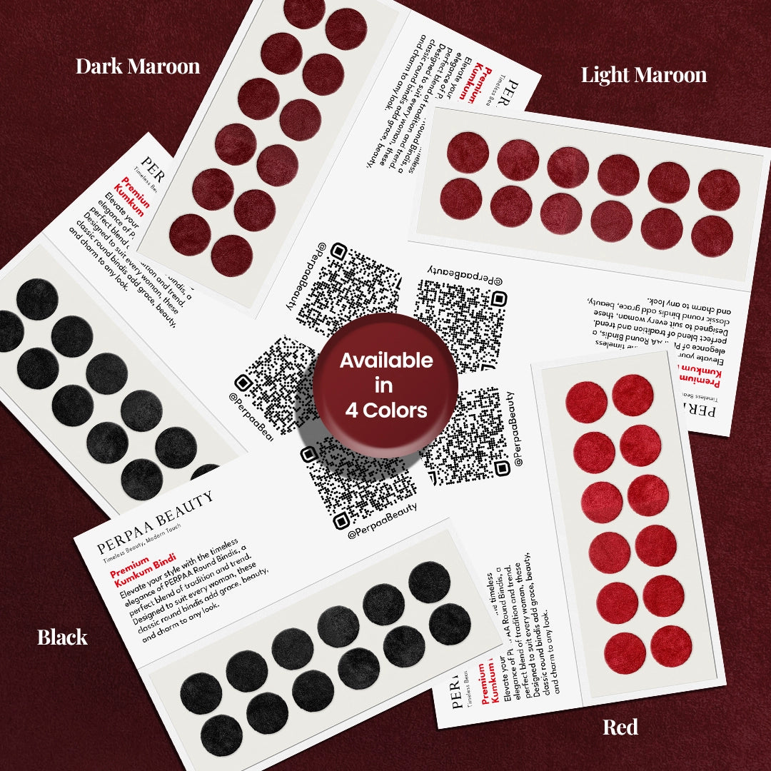 Premium Kumkum Bindi – Size 1, 14mm (Large) | 15 Flaps