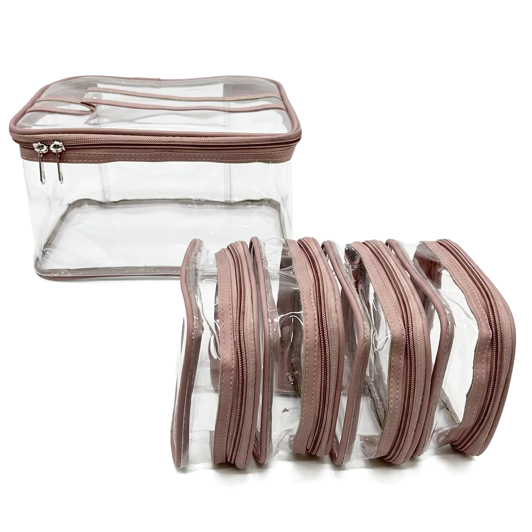 Transparent Makeup Organizer Bag (Set of 5)