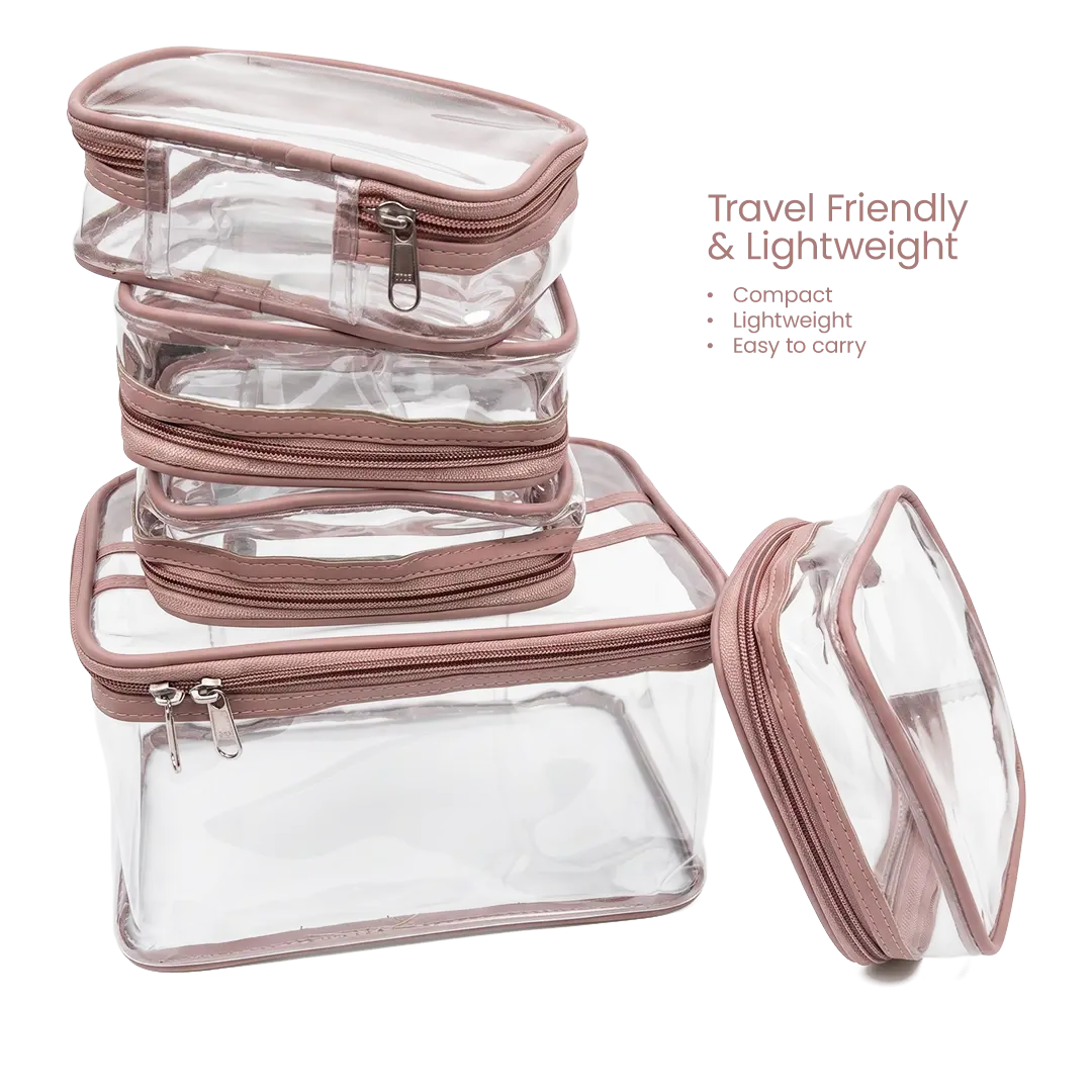 Transparent Makeup Organizer Bag (Set of 5)