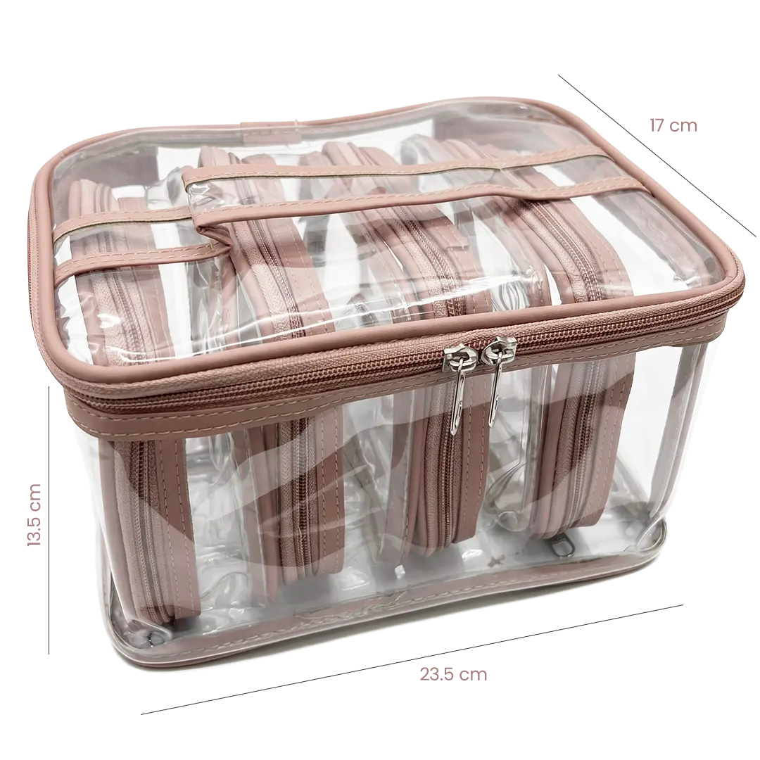 Transparent Makeup Organizer Bag (Set of 5)