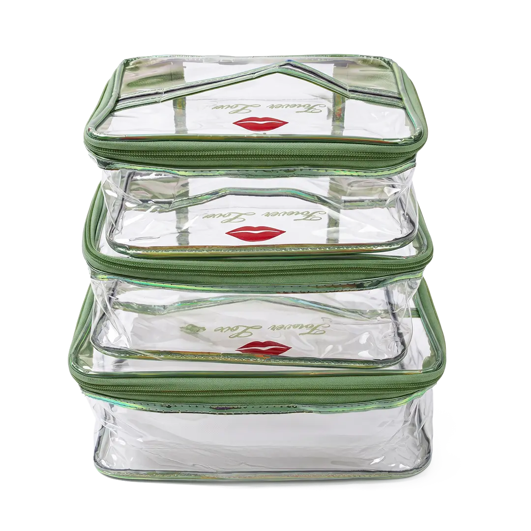 Transparent Waterproof Makeup Pouch Set of 3