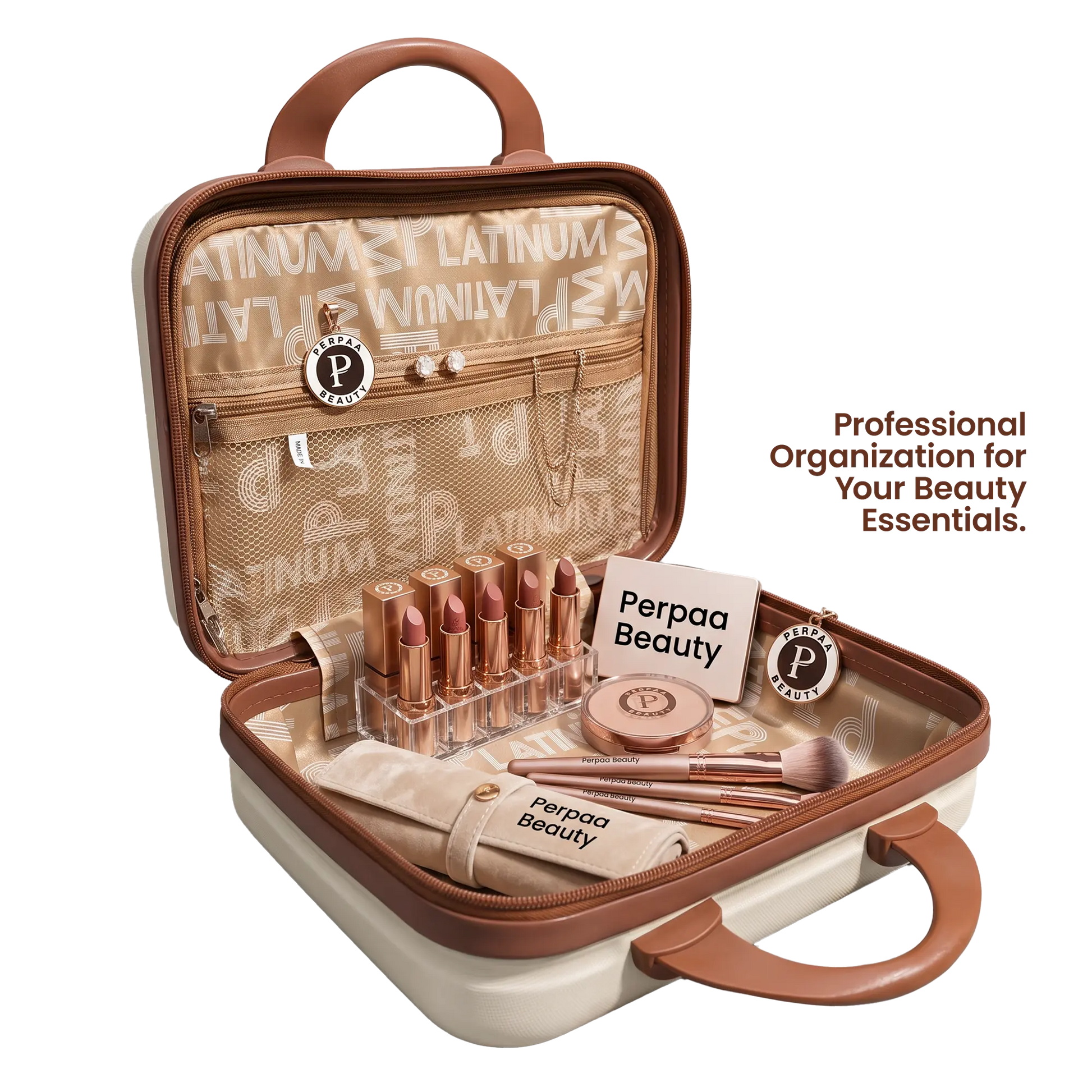 Quilted Hard Shell Vanity Case