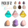Makeup Blender Combo Jar | Pack of 12 Multi-Shape Beauty Sponges & Puffs