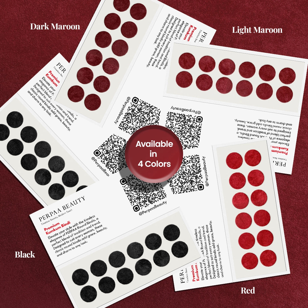 Premium Kumkum Bindi – Size 1, 14mm (Large) | 15 Flaps