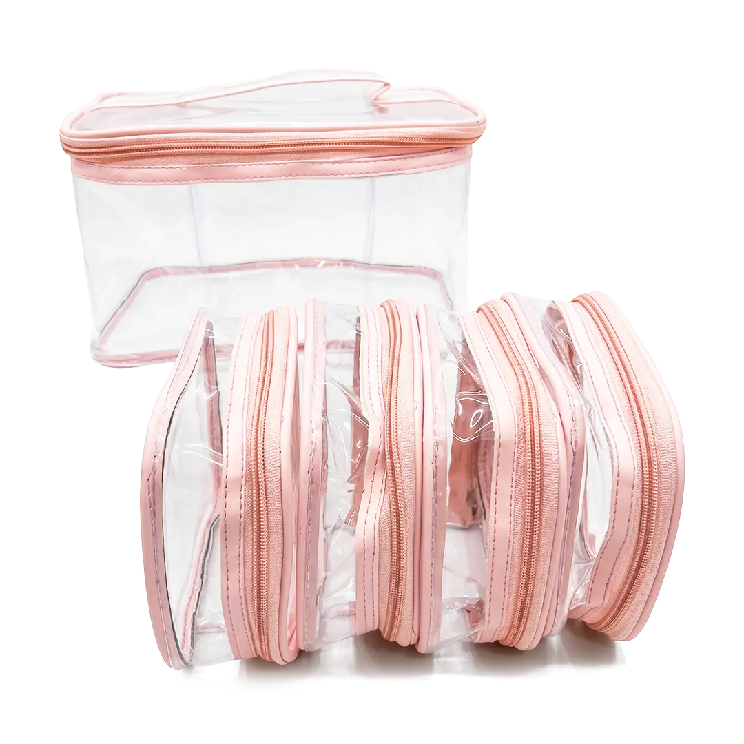 Transparent Makeup Organizer Bag (Set of 5)