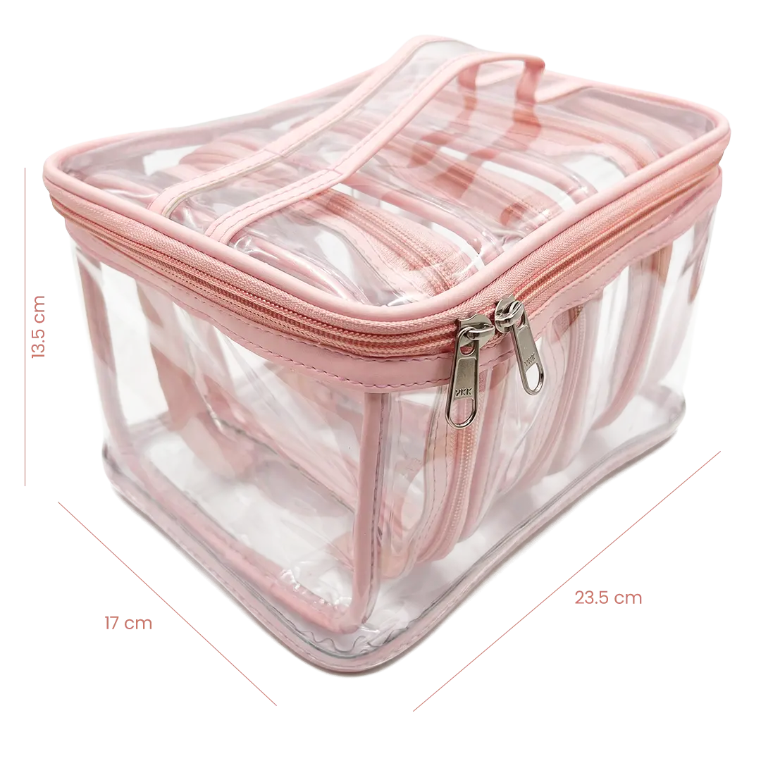 Transparent Makeup Organizer Bag (Set of 5)