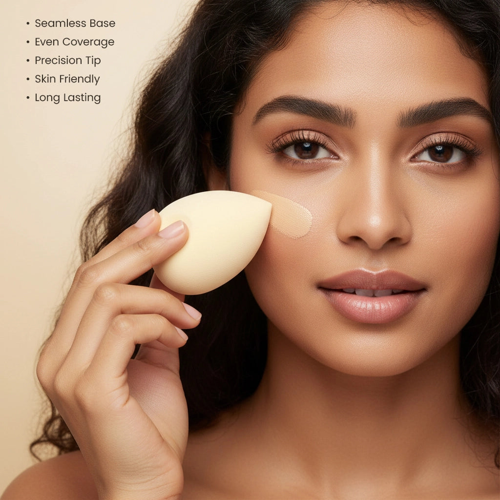 Makeup Blender with Cactus Storage Case