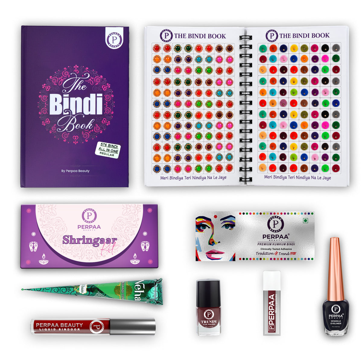 Shringaar Kit + All-in-One Bindi Book | 7-in-1 Indian Beauty Combo