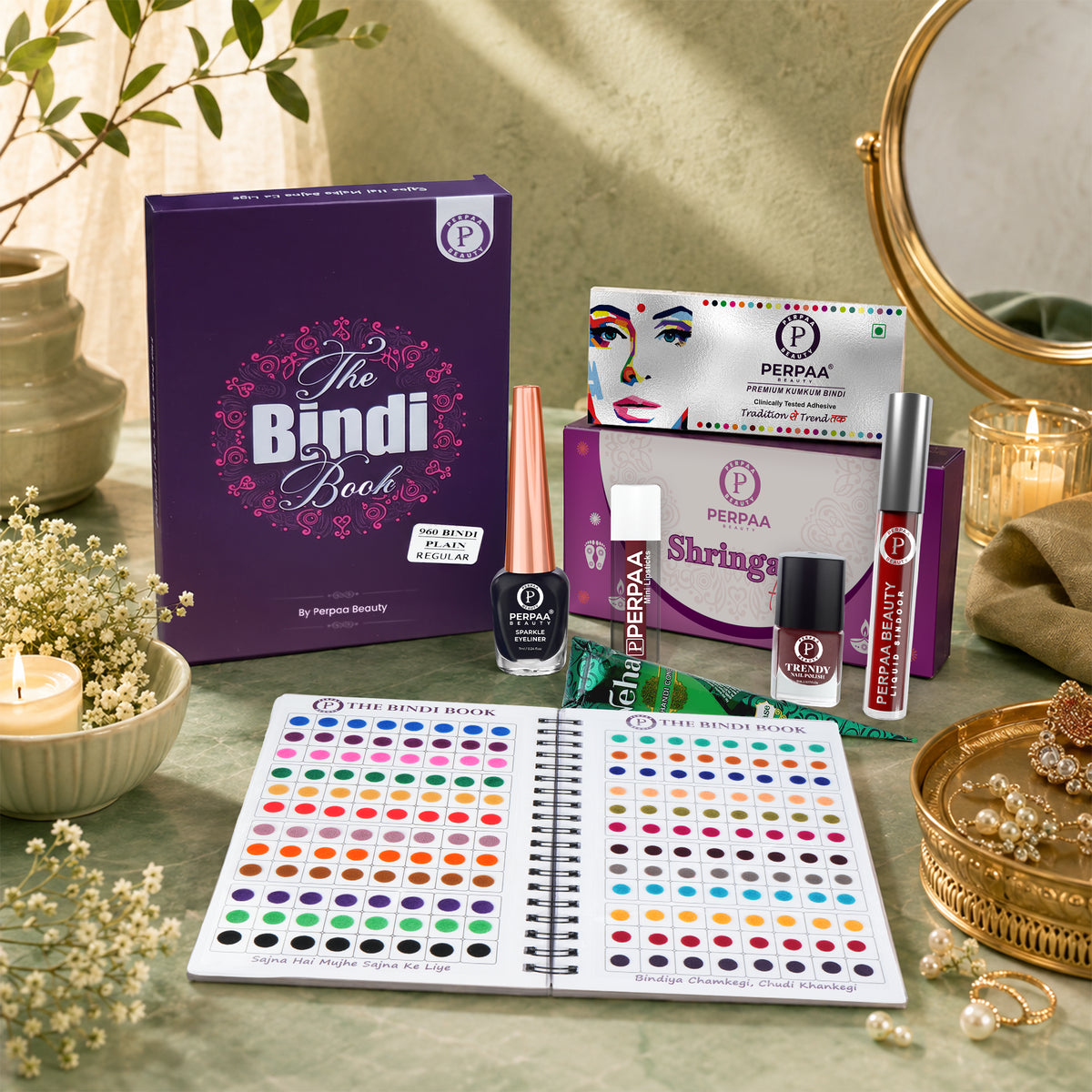 Shringaar Kit + Plain Bindi Book | Everyday Traditional Beauty Combo