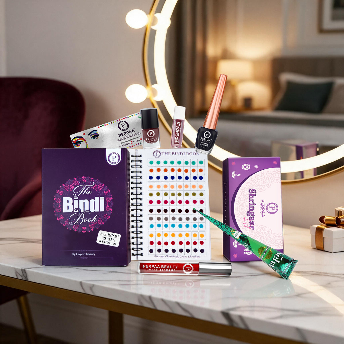 Shringaar Kit + Plain Bindi Book | Everyday Traditional Beauty Combo