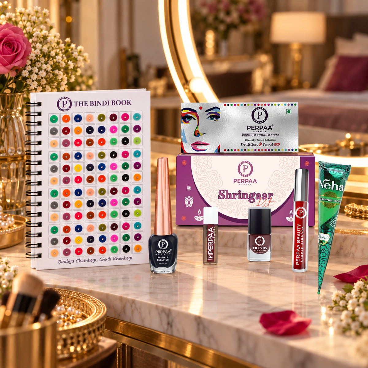 Shringaar Kit + All-in-One Bindi Book | 7-in-1 Indian Beauty Combo