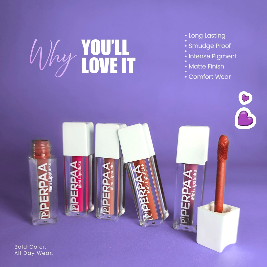 The Signature 12 Shades- Matte Liquid Lipstick With Free 1 Press On Nails Kit