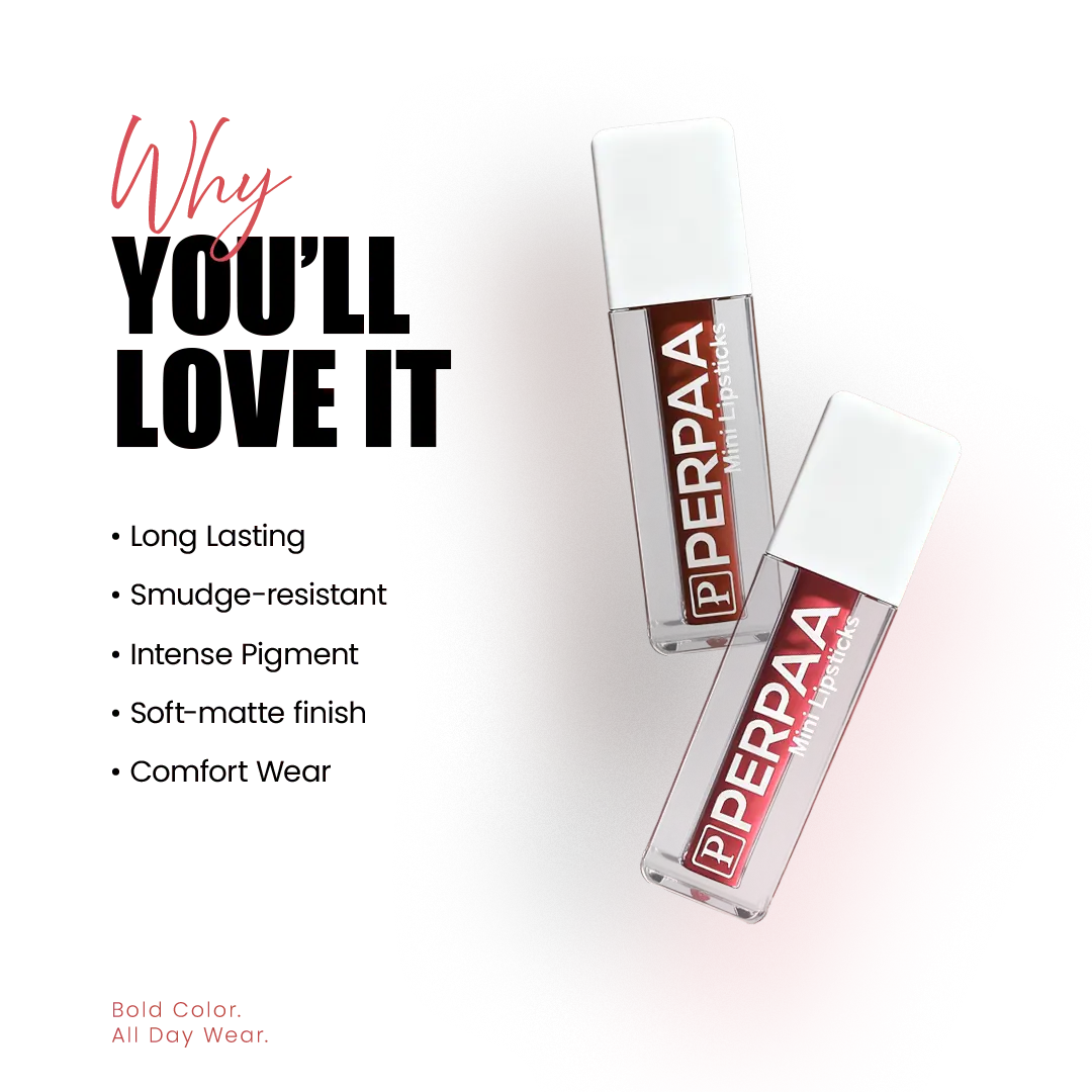 The Signature 12 Shades- Matte Liquid Lipstick With Free 1 Press On Nails Kit