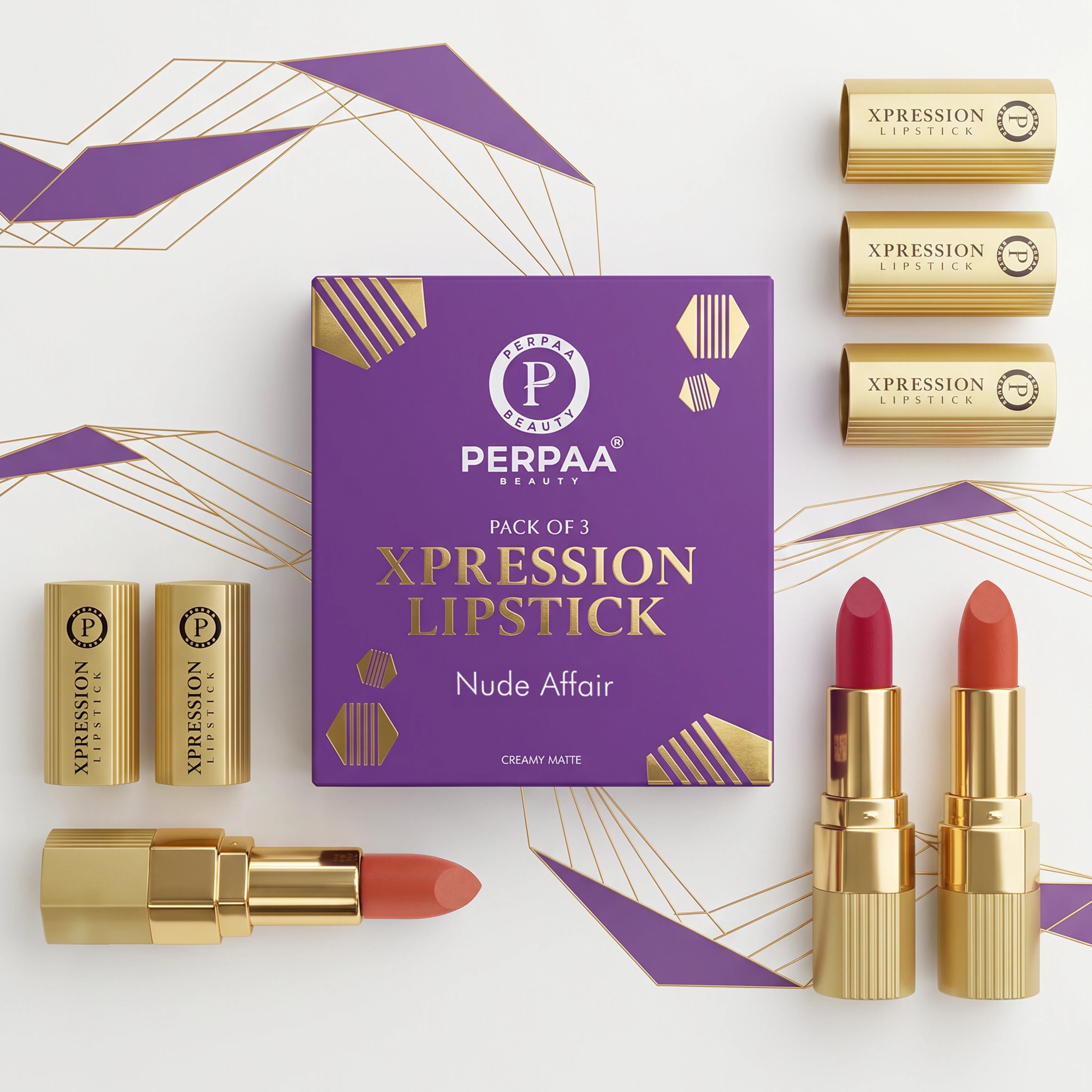 Xpression Creamy Matte Lipstick Set | Pack of 3