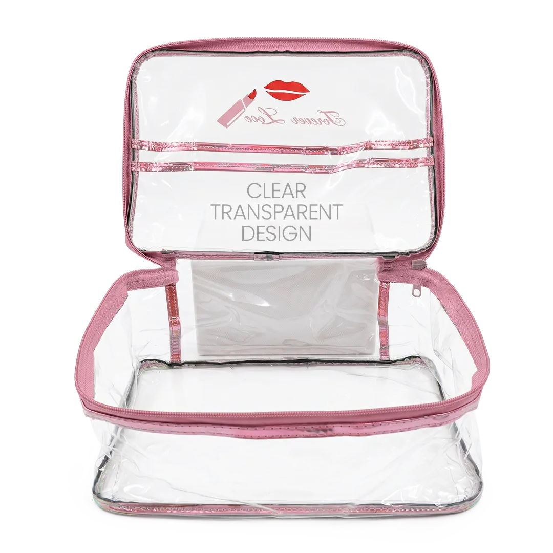 Transparent Waterproof Makeup Pouch Set of 3