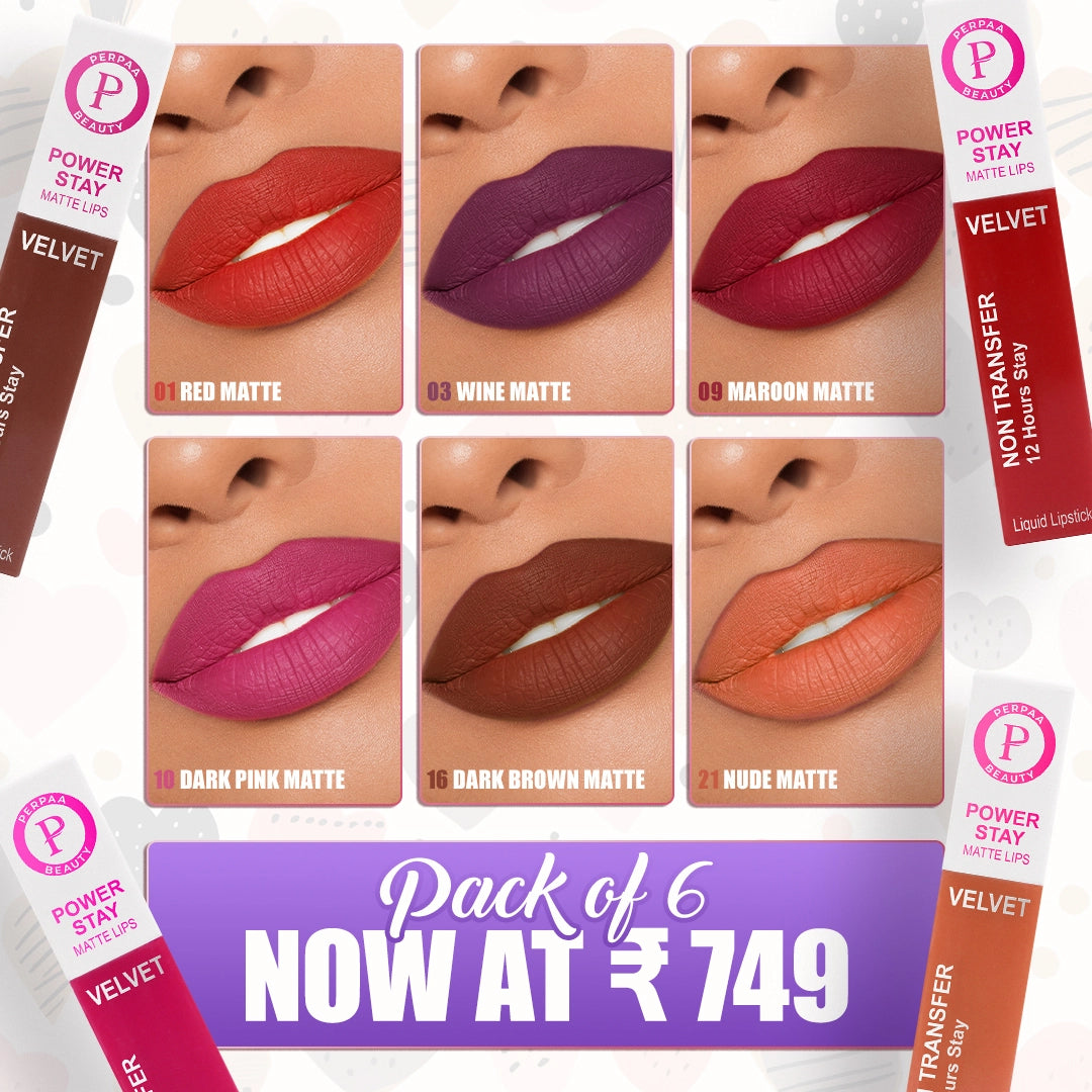 Power Stay Liquid Lipstick – Pack of 6