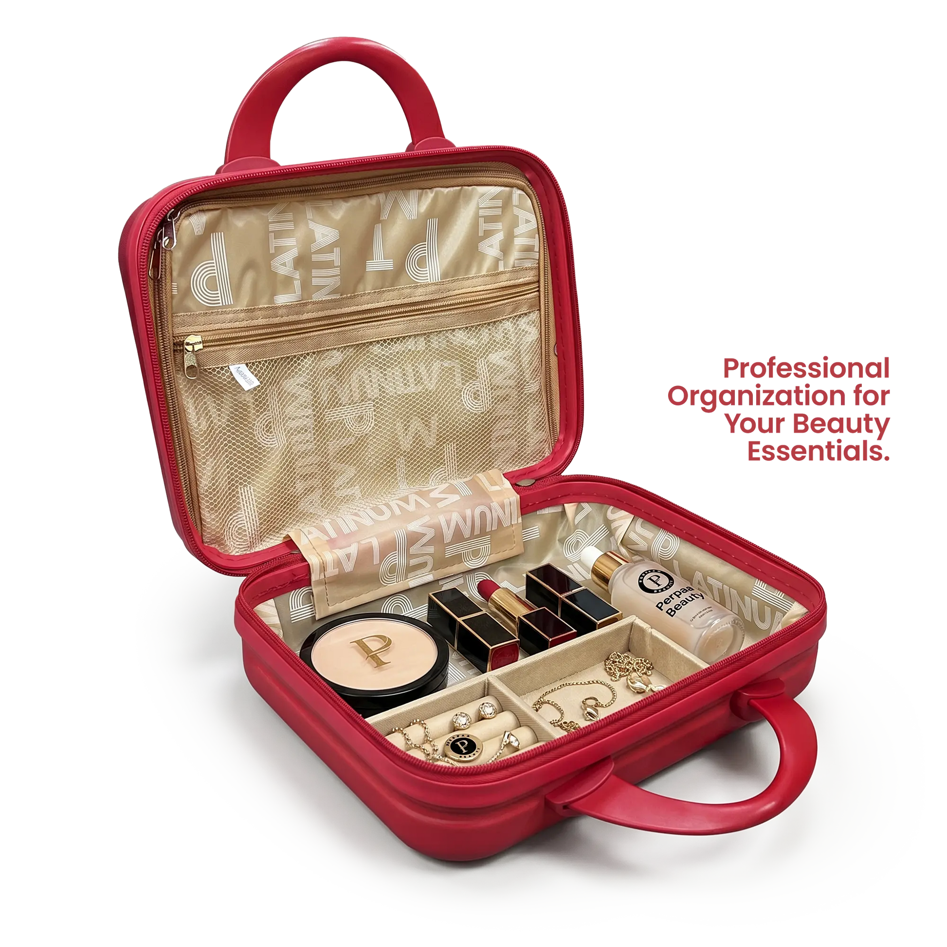 Quilted Hard Shell Vanity Case
