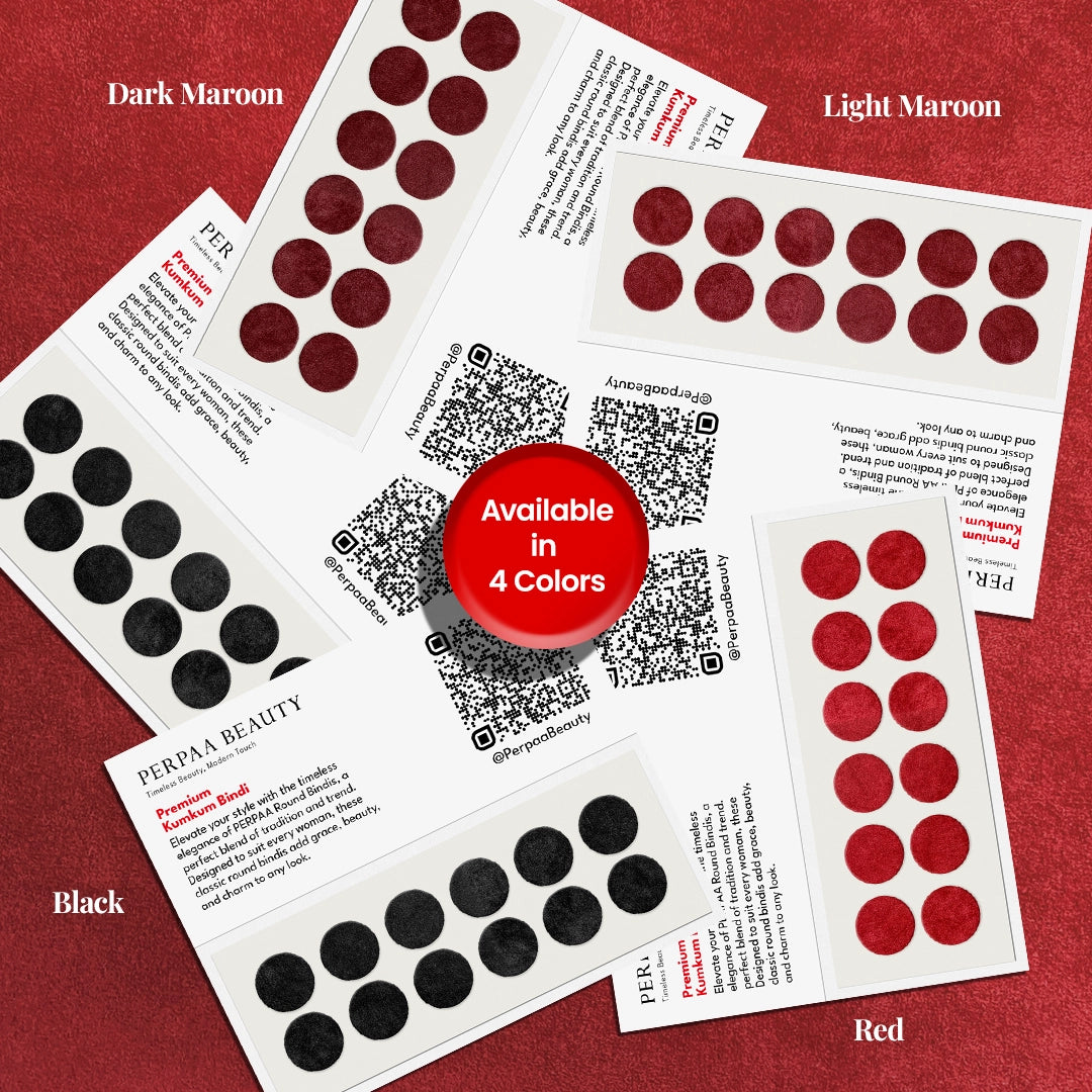 Premium Kumkum Bindi – Size 1, 14mm (Large) | 15 Flaps