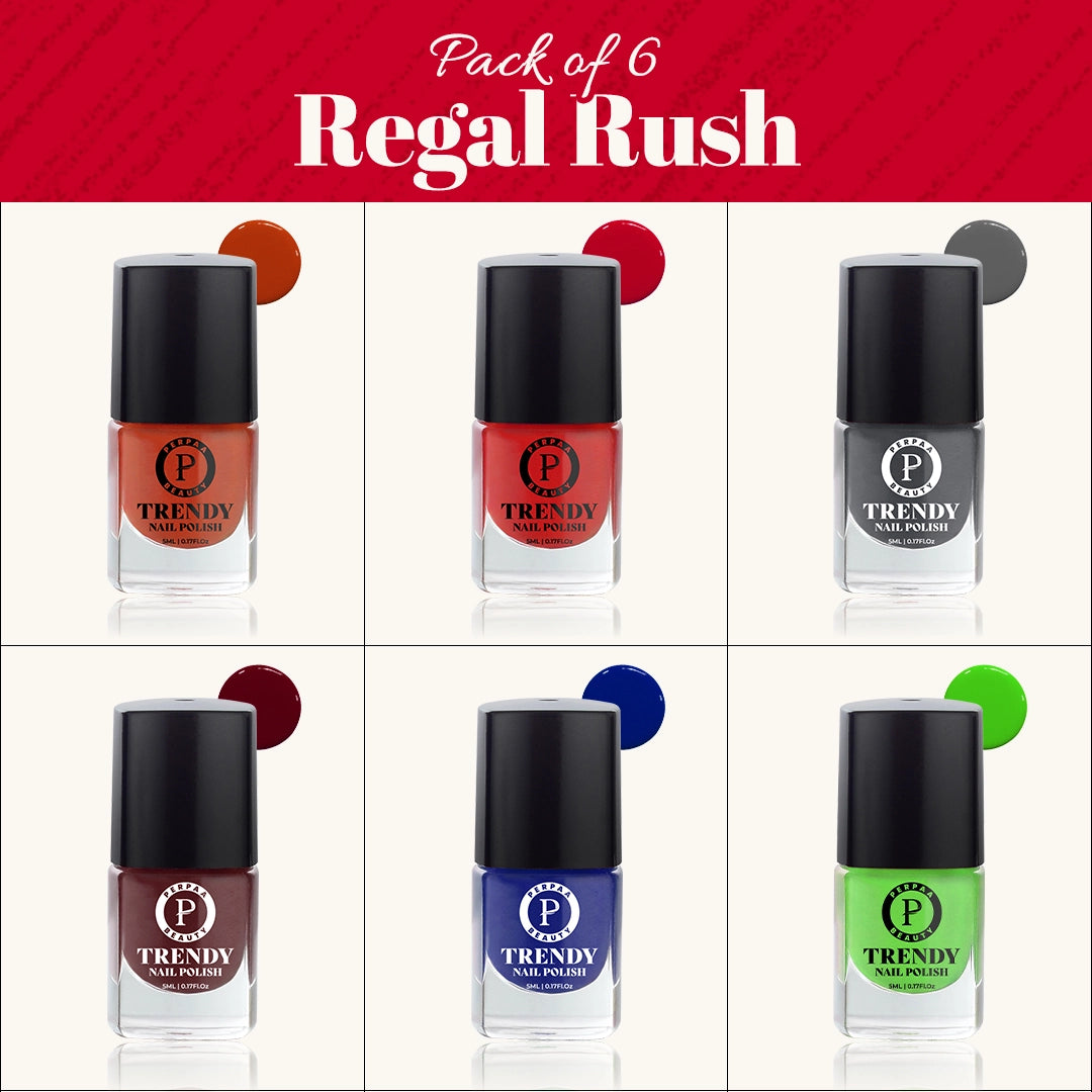 Trendy Nail Polish- Pack of 6
